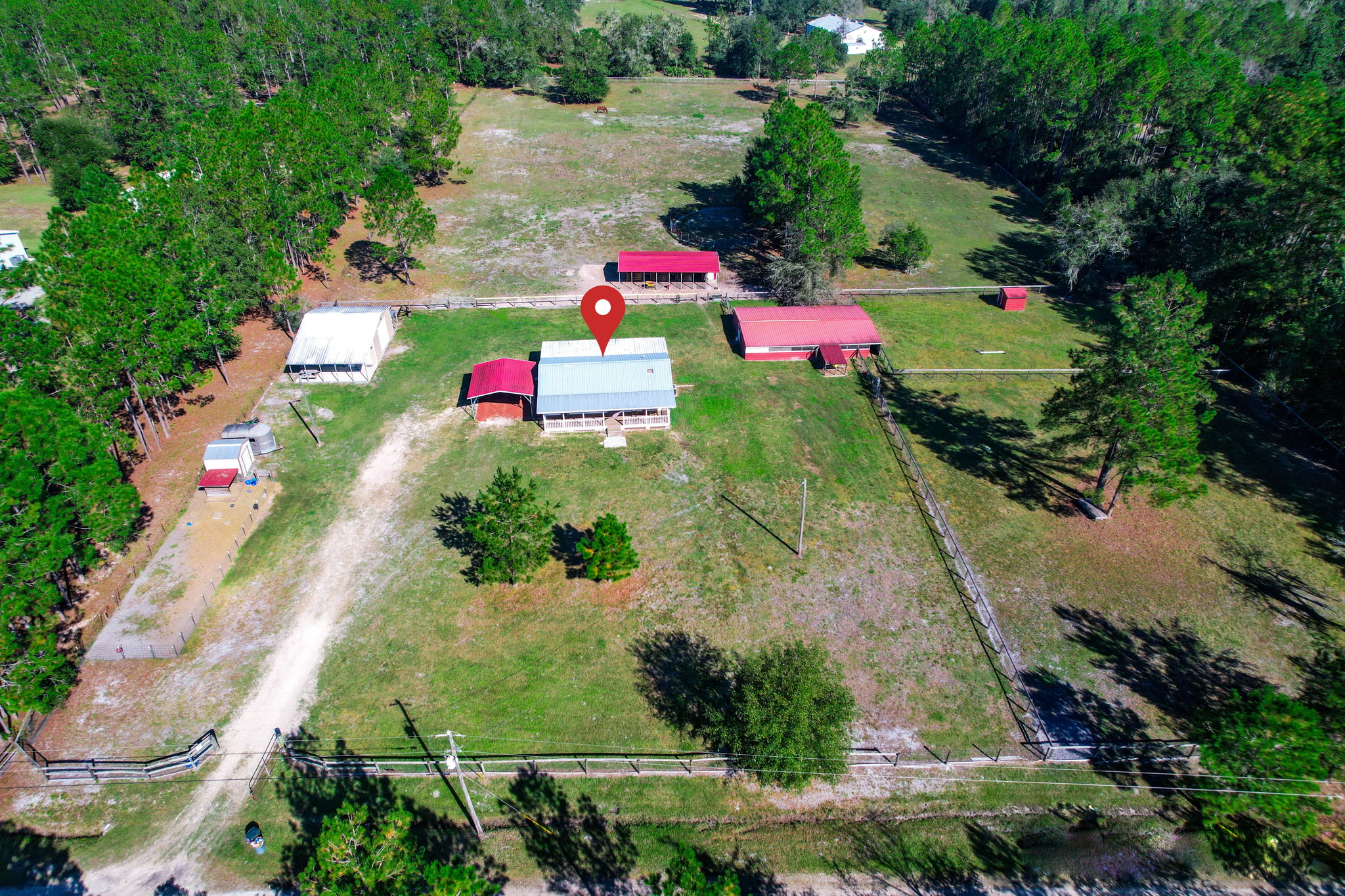 Aerial View With Pin