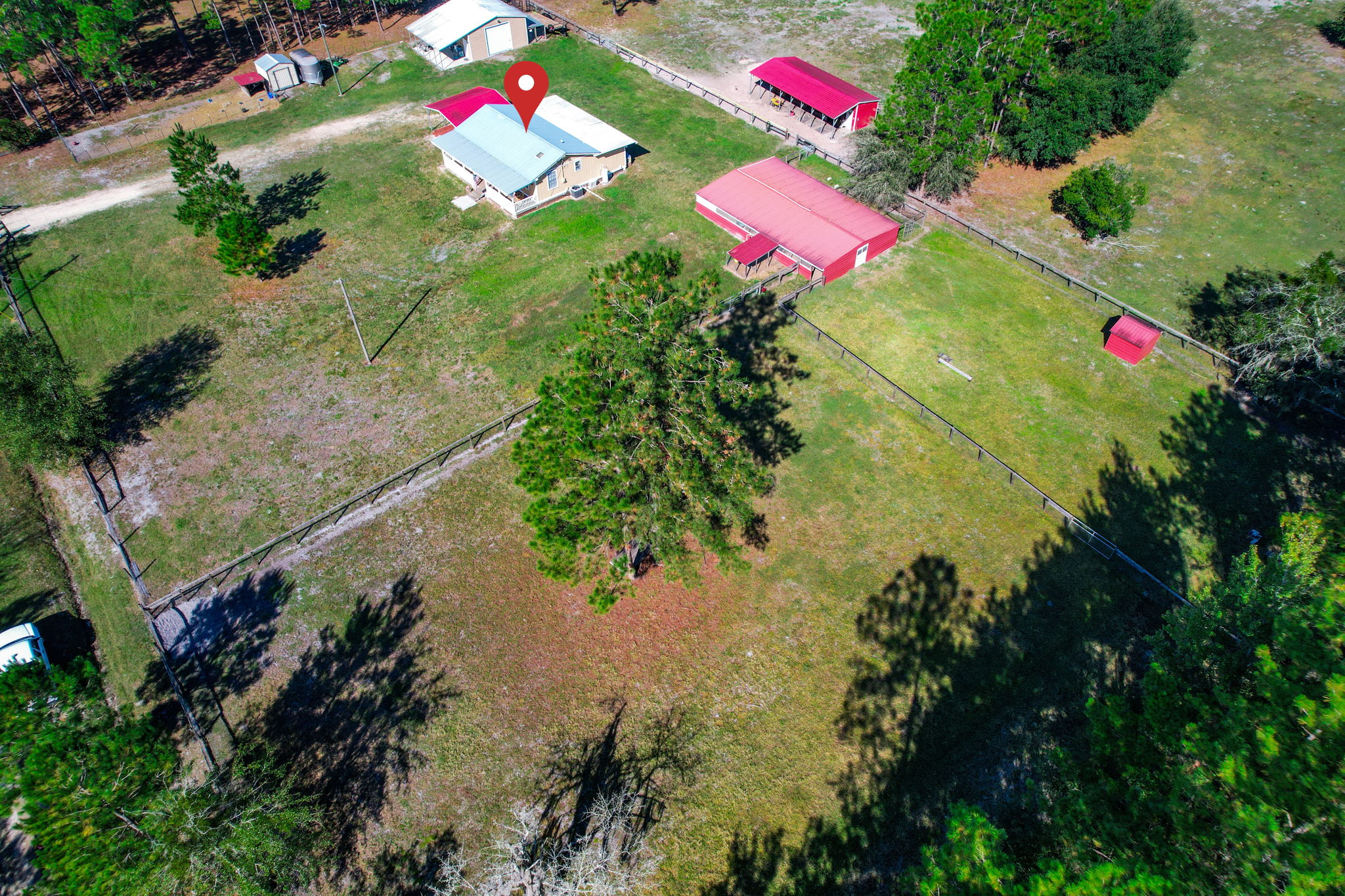 Aerial View With Pin