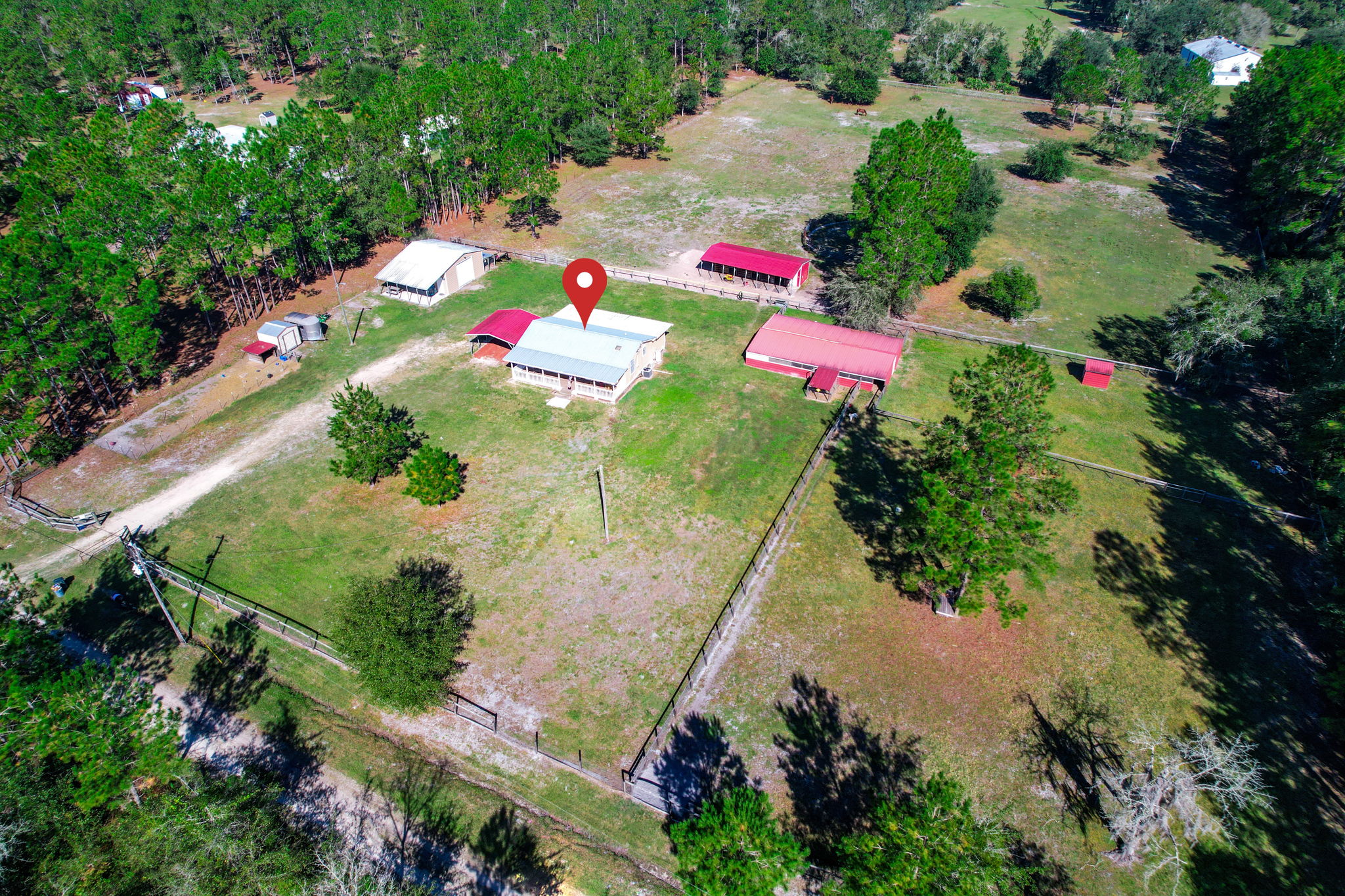 Aerial View With Pin