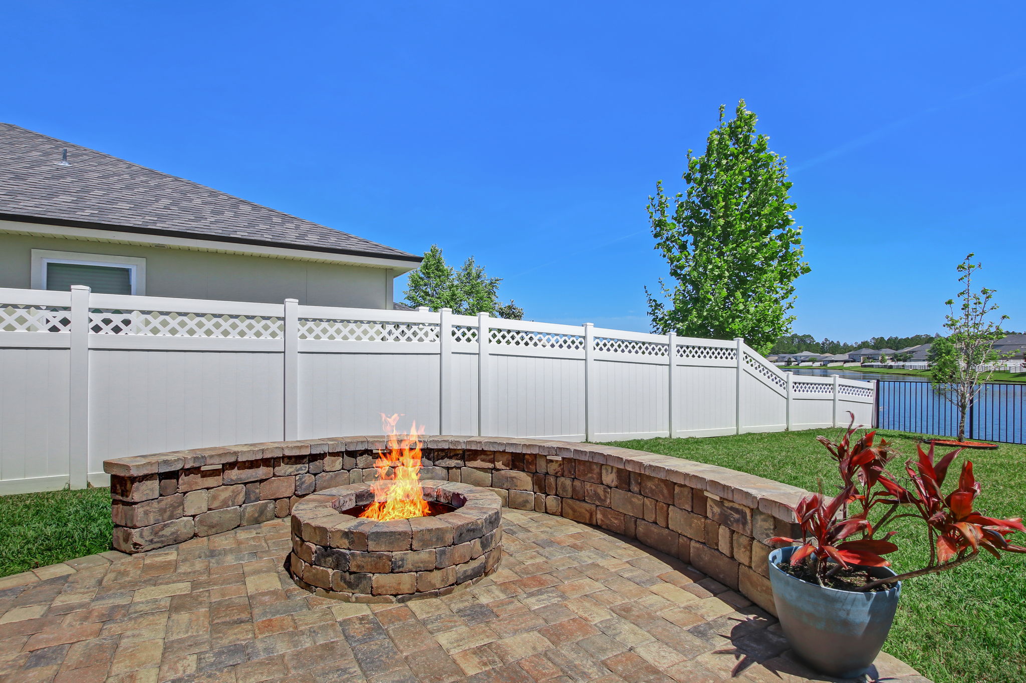 Paver Patio with Fire Pit