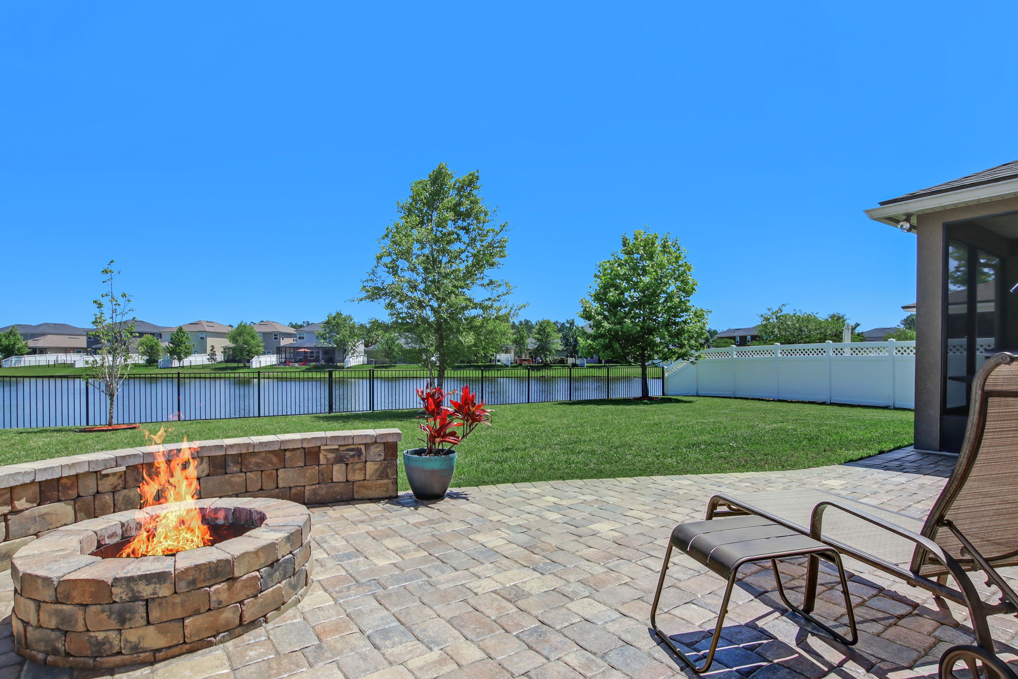 Paver Patio with Fire Pit