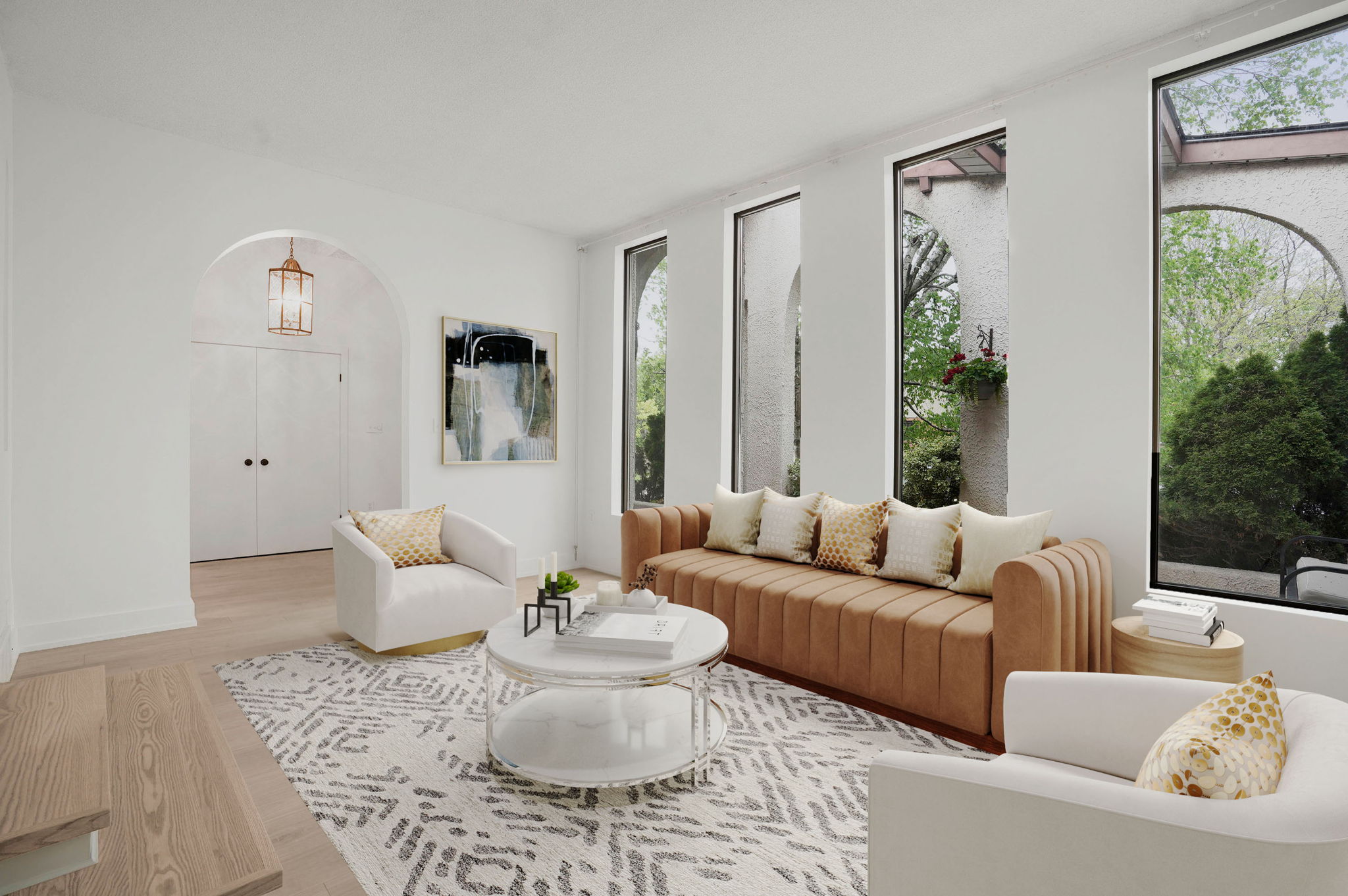 Virtually Staged Living Rm