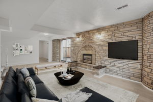 Virtually Staged Family Rm