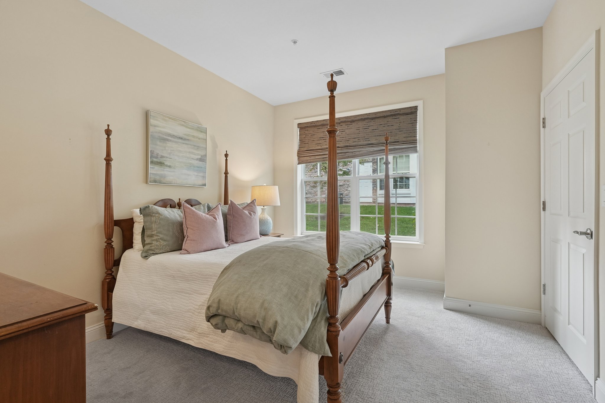 Guest room with walk in closet.