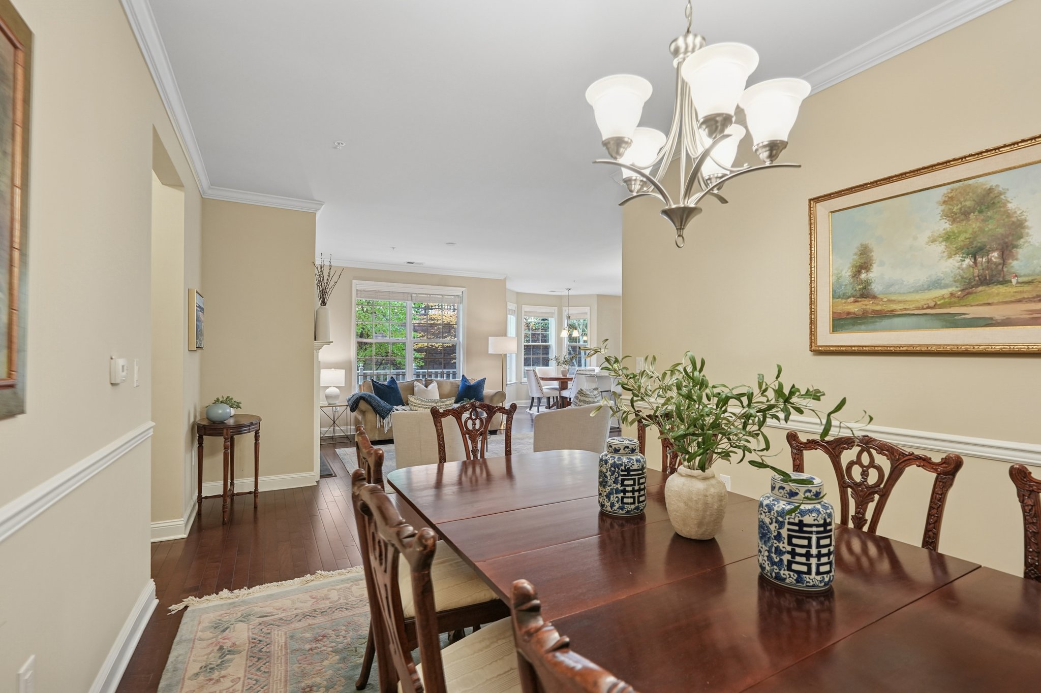 Bring your favorite table - there’s plenty of room for it here. This dining room is made for gathering, celebrating, and lingering long after dessert.
