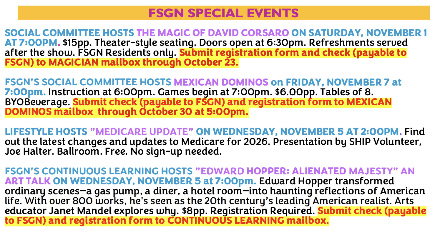 Just a small section of the amazing newsletter