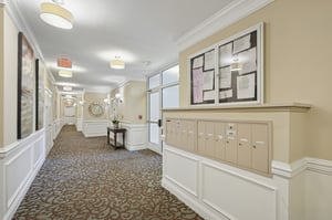 Building entry to this ground floor unit. Access to your private garage right down the hall.