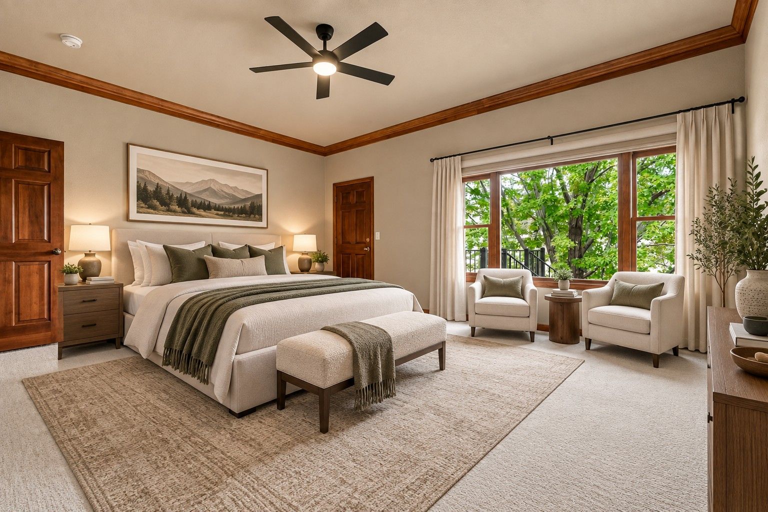 Primary Bedroom virtually staged