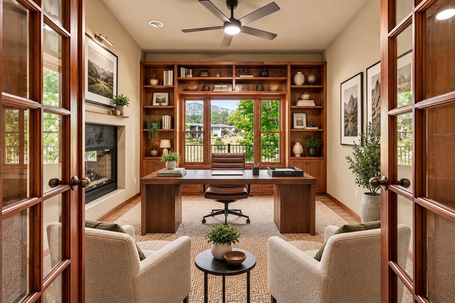 Exec Office virtually staged