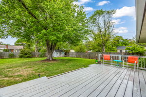 Large Fenced Backyard with Deck