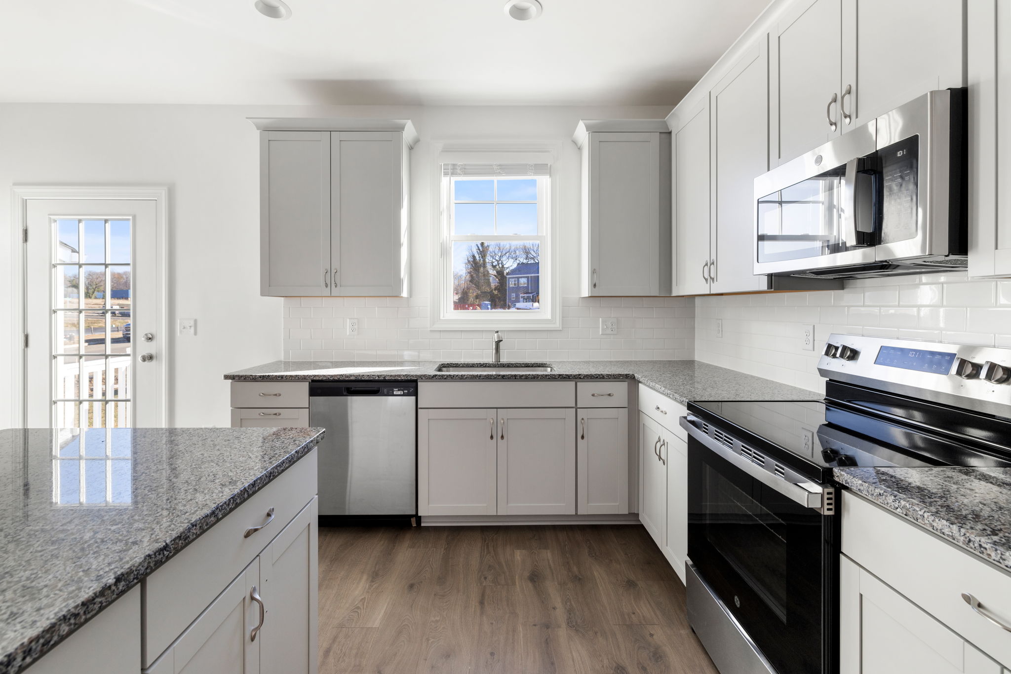 Plenty of counter space in the kitchen.
