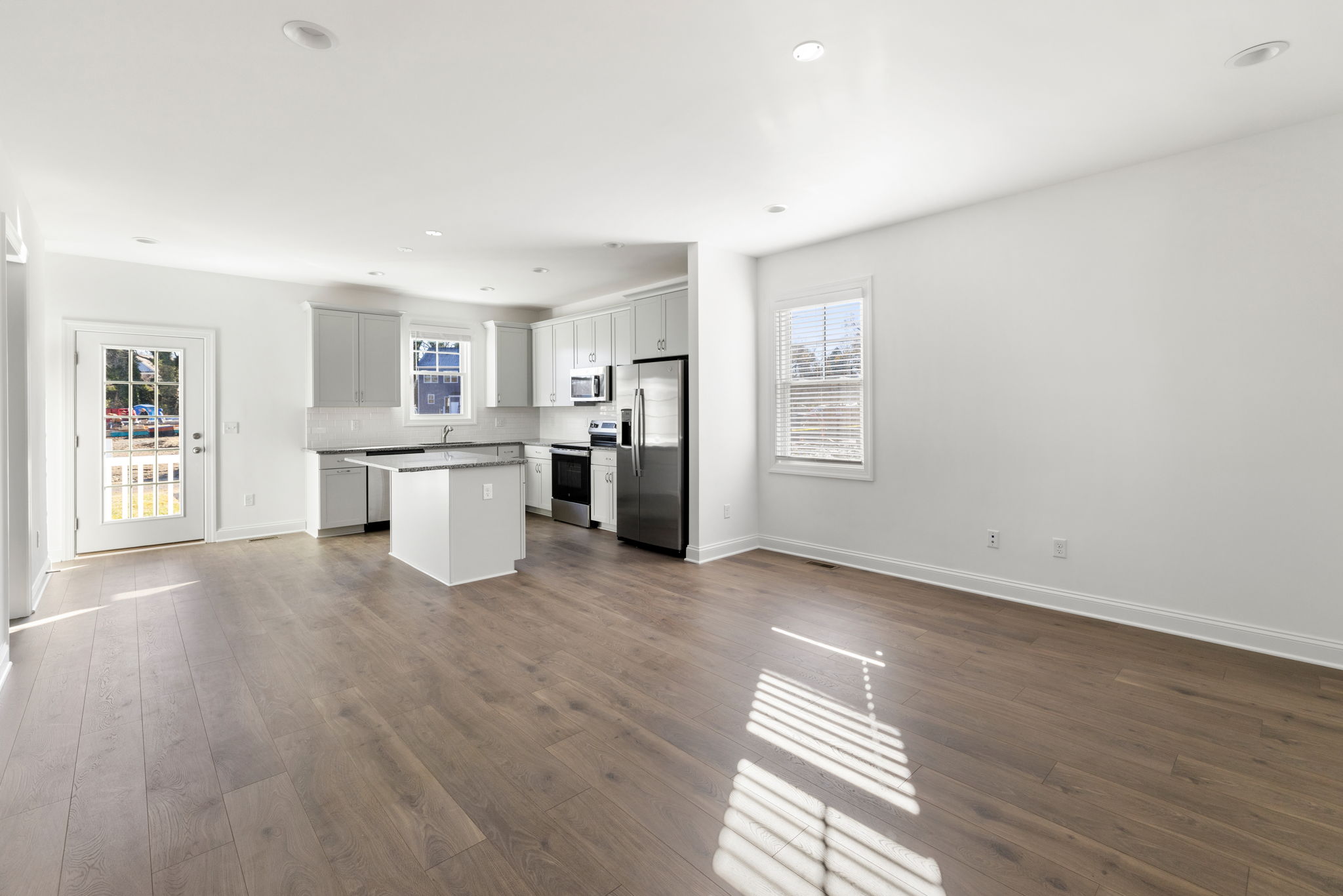 Huge open first floor perfect for modern living and entertaining.