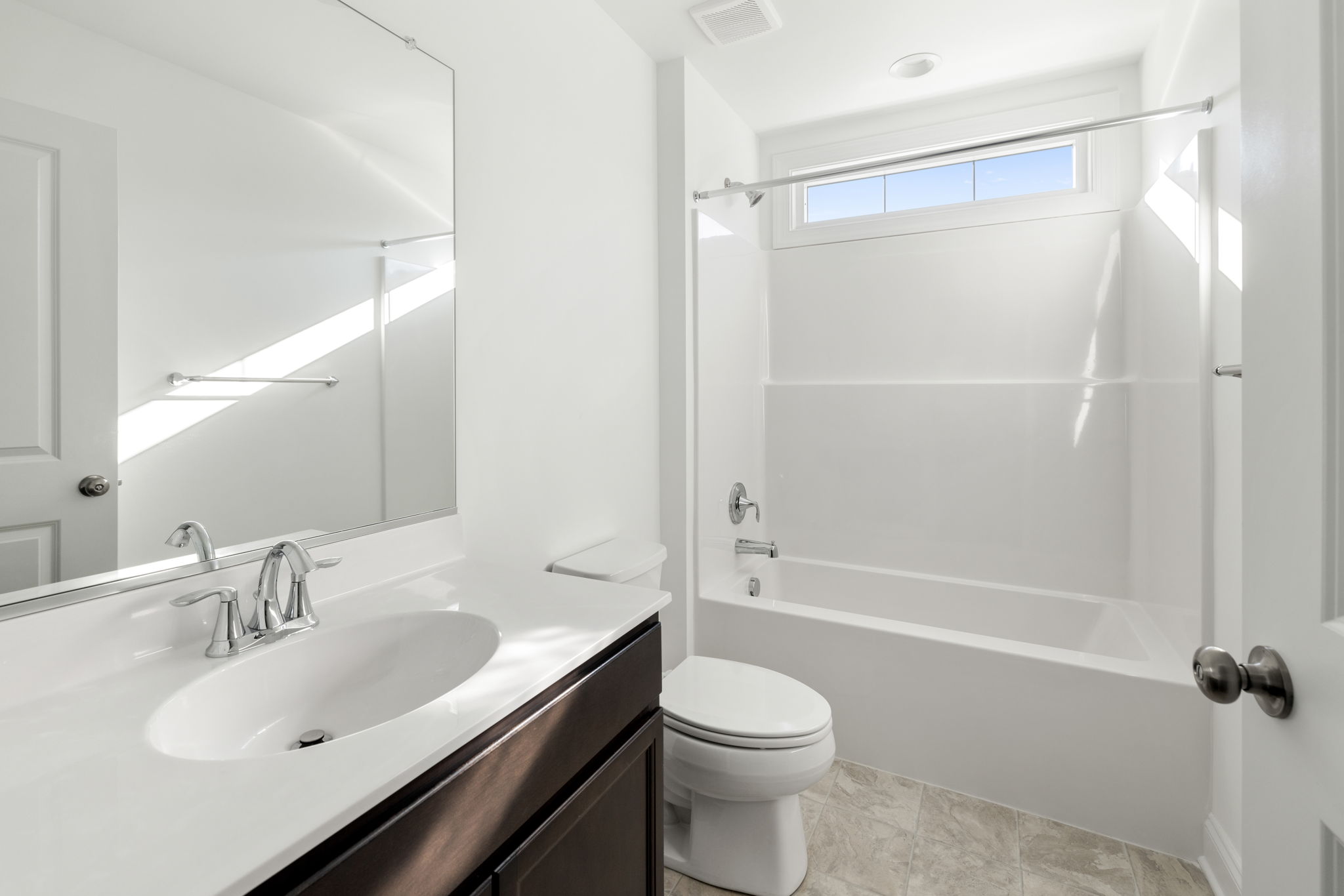 2nd floor full hall bathroom with tub/shower combo.