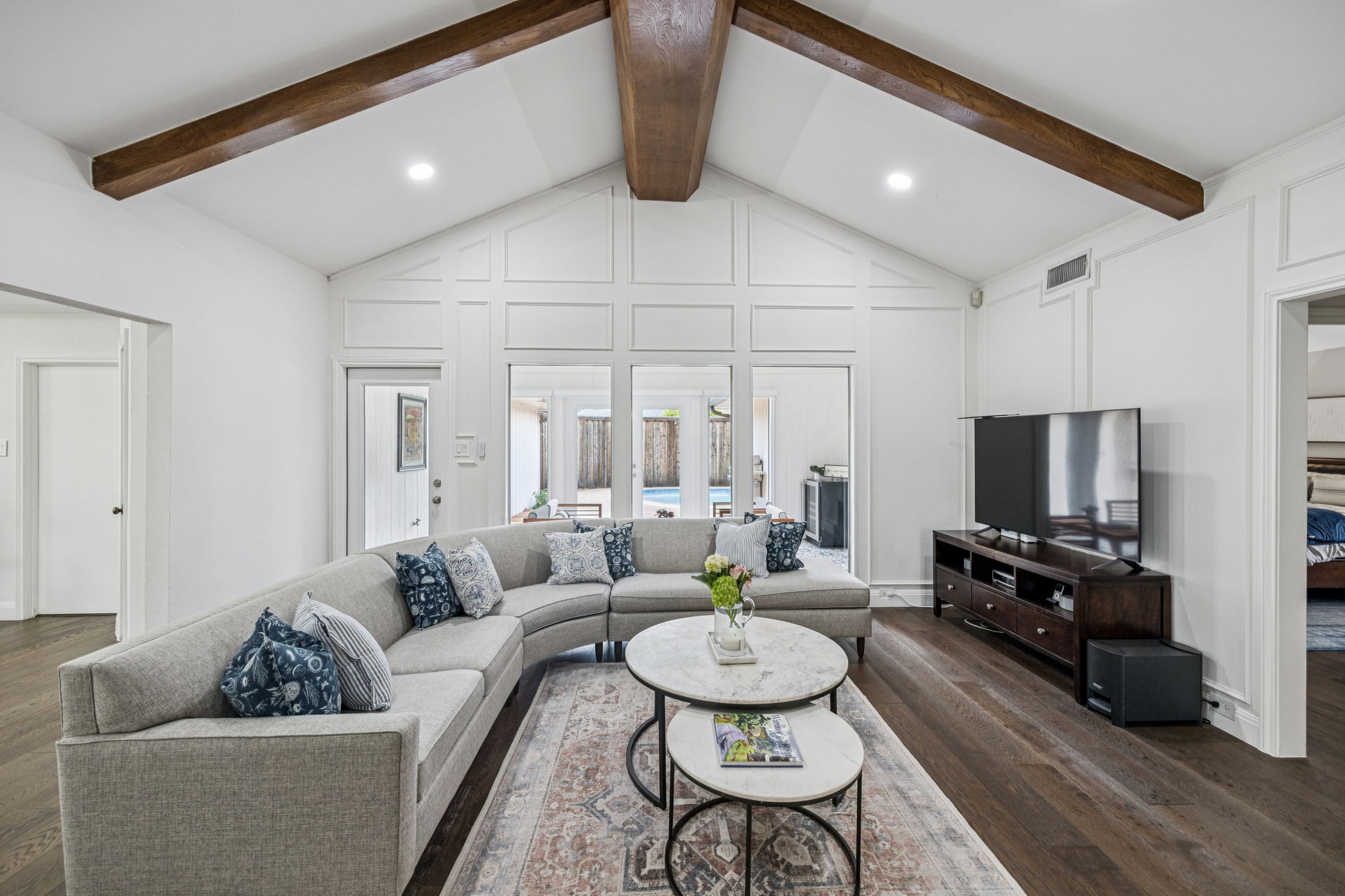 Yes, that's a pool back there; ) We'll get to it after enjoying the rest of this beautifully updated home.