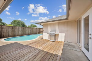 Finally! The pool. And no lawn maintenance. Whoop!