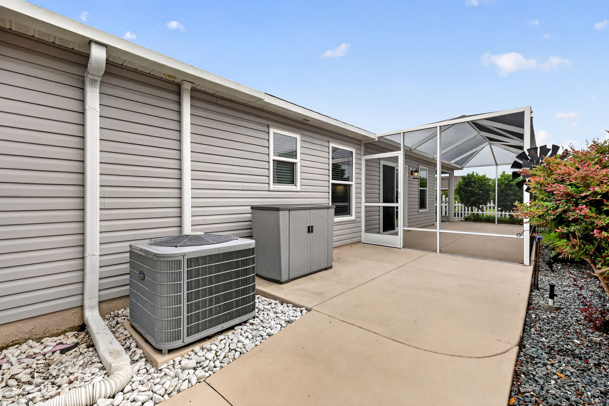 Connecting Side Patio Between Birdcages