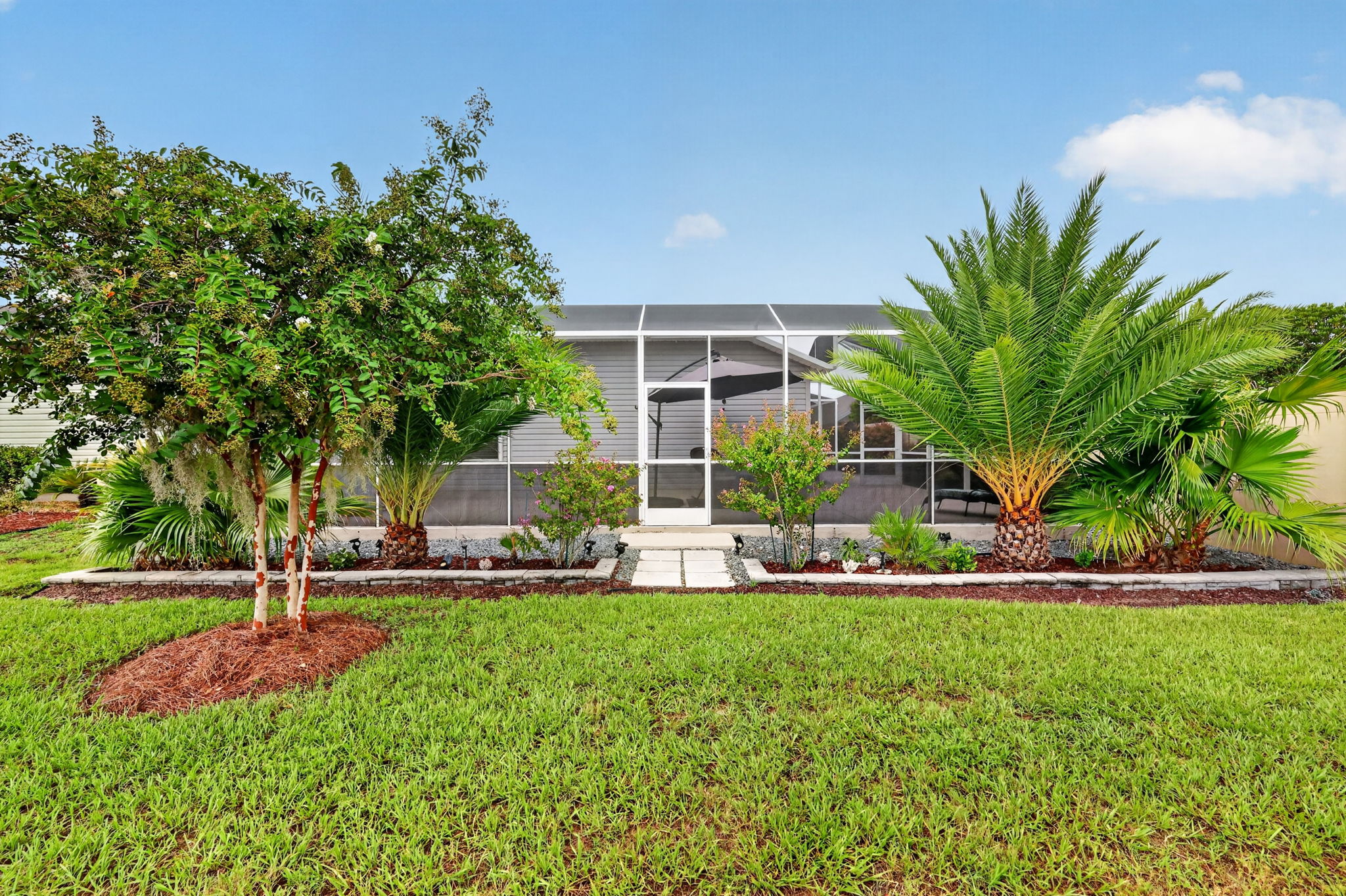 Rear Elevation with Green Space and PRIVACY Landscaping