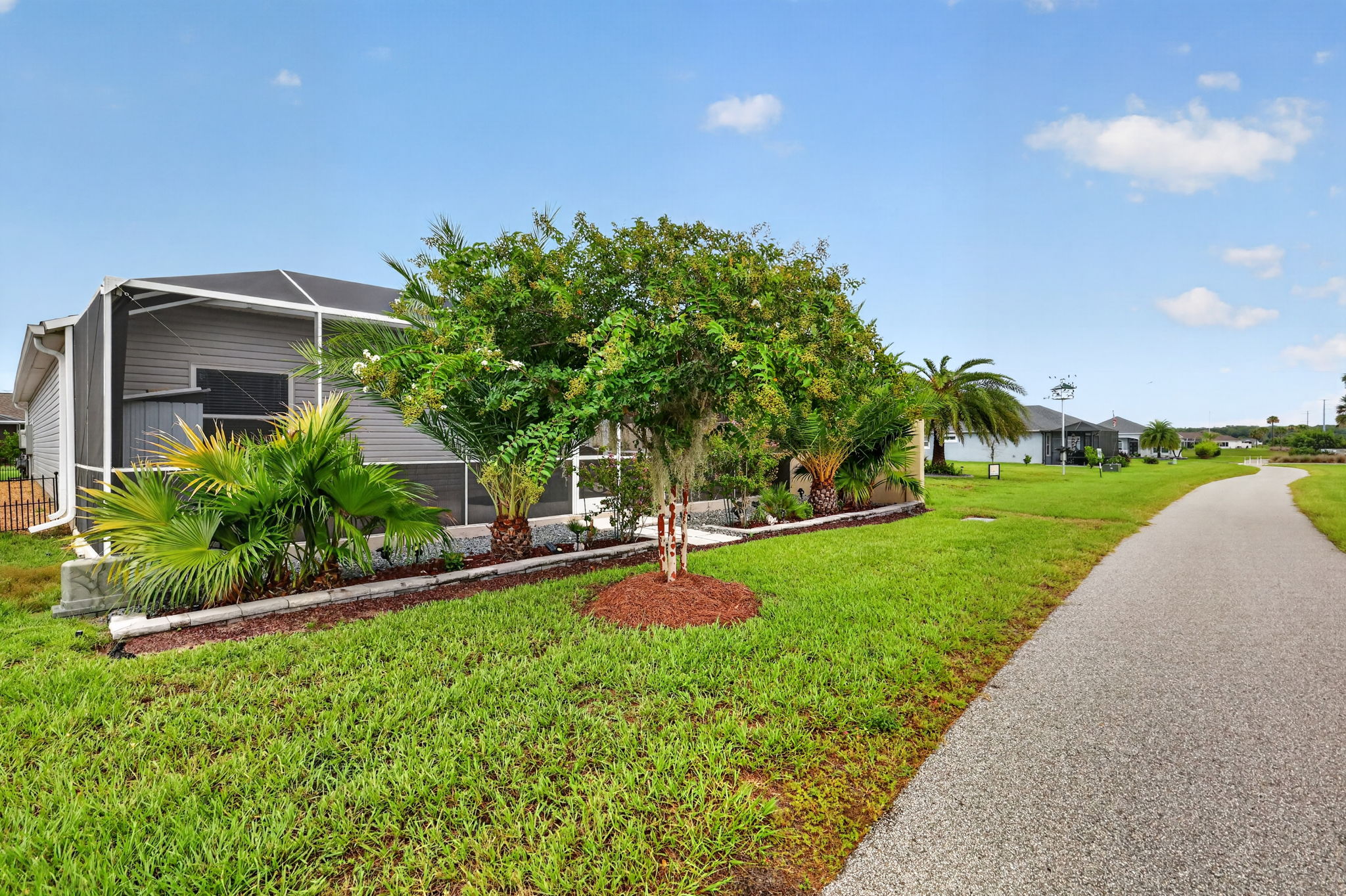 Rear Elevation with Green Space, PRIVACY Landscaping, and Convenient Walking and Bicycling Path!