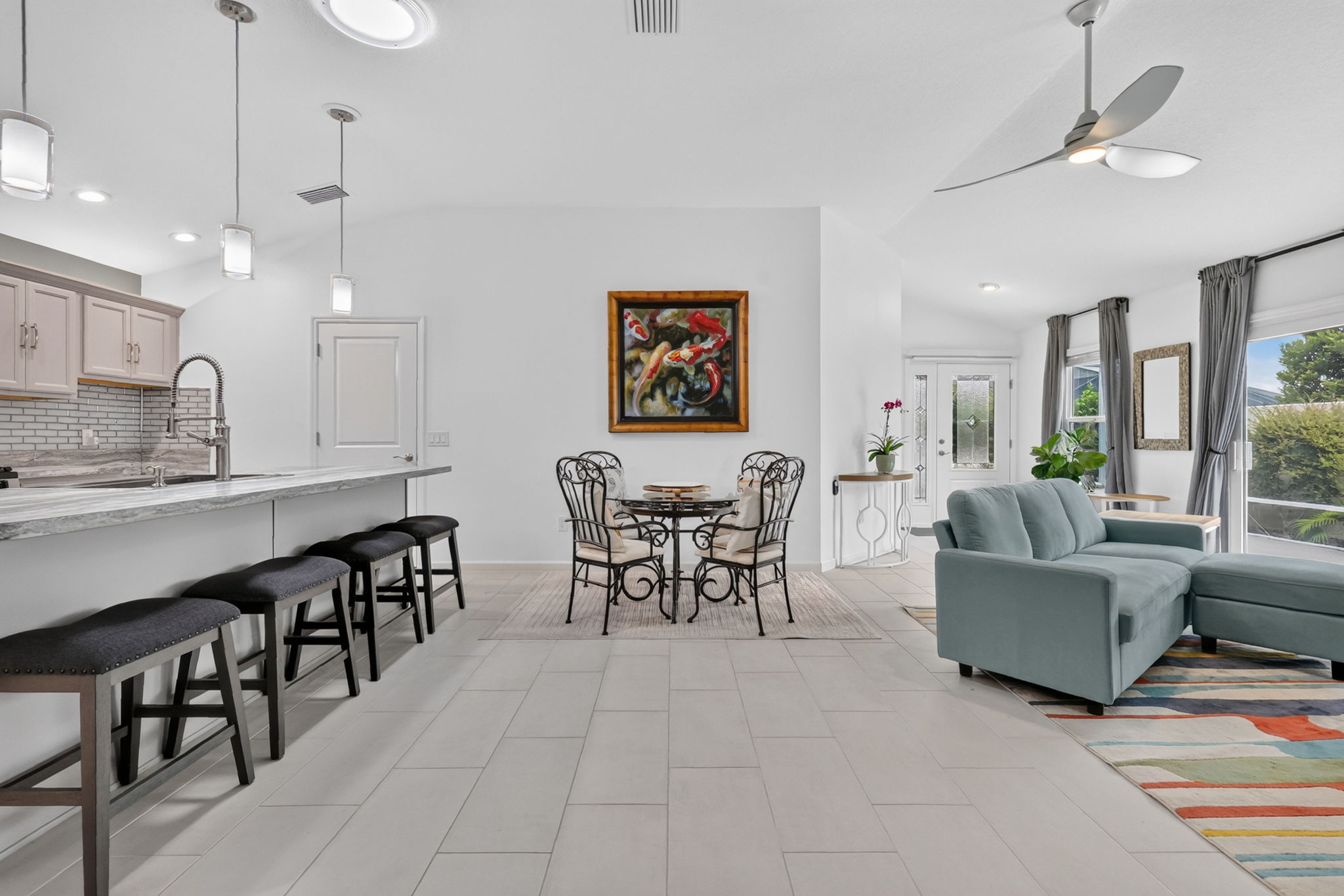 Living, Dining, and Kitchen