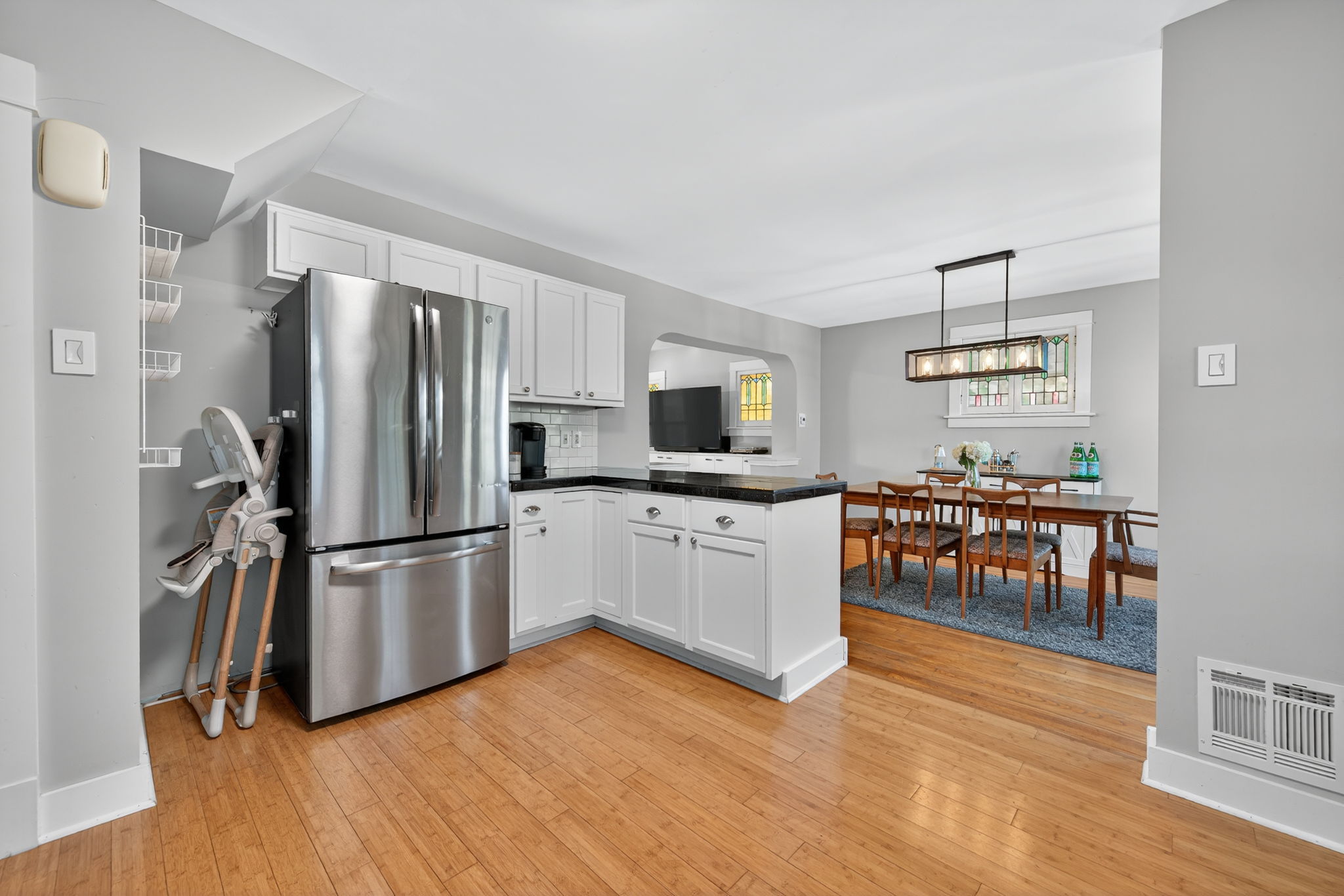 There is plenty of room to add a prep island or additional table if preferred.