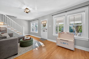 This century old home boasts the original wood floors that are in impeccable condition for their age.