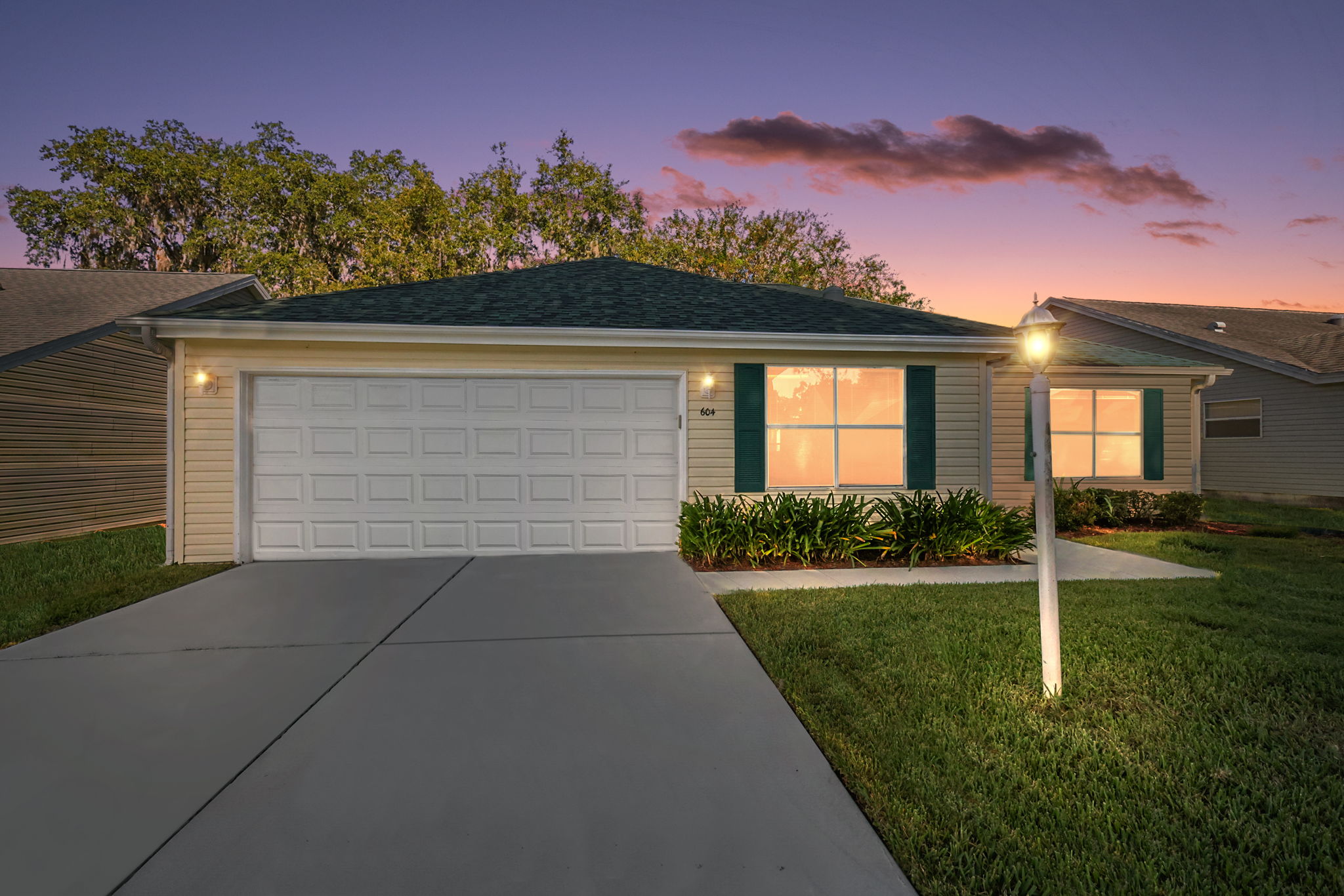 Twilight Front Elevation