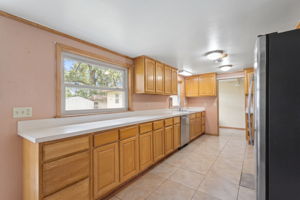 Kitchen with 16' of counter