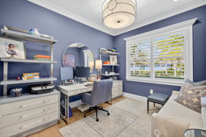 Den with french doors