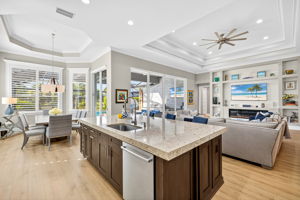 View from Kitchen into Living & Dining Areas