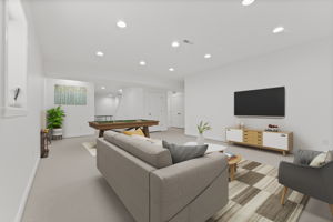 Basement Family Room - Virtual Staging