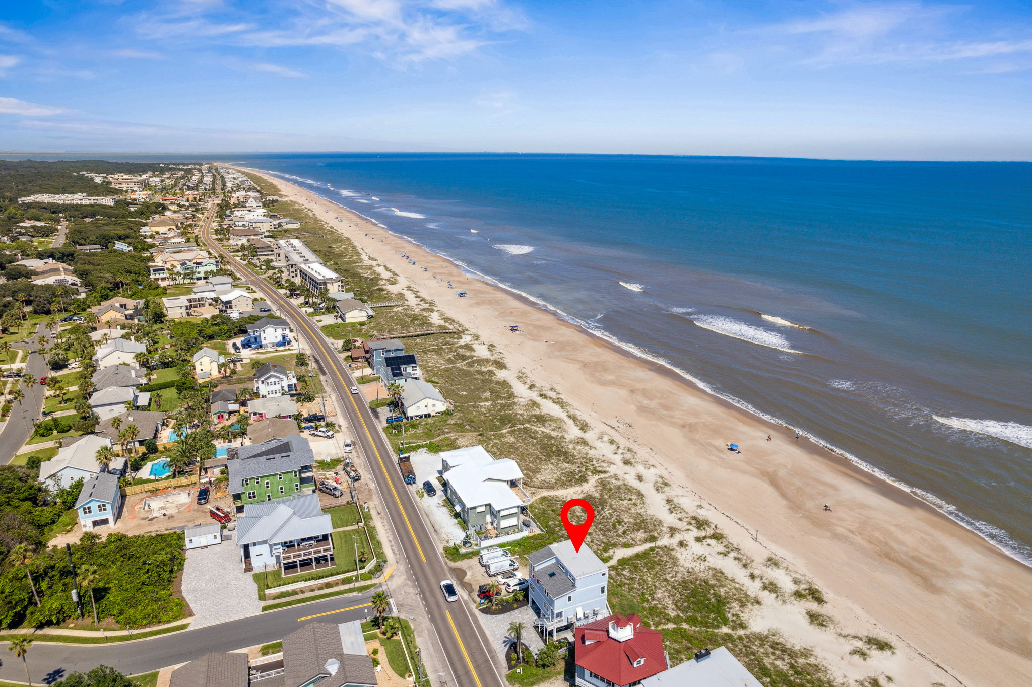 Shoreline to the north