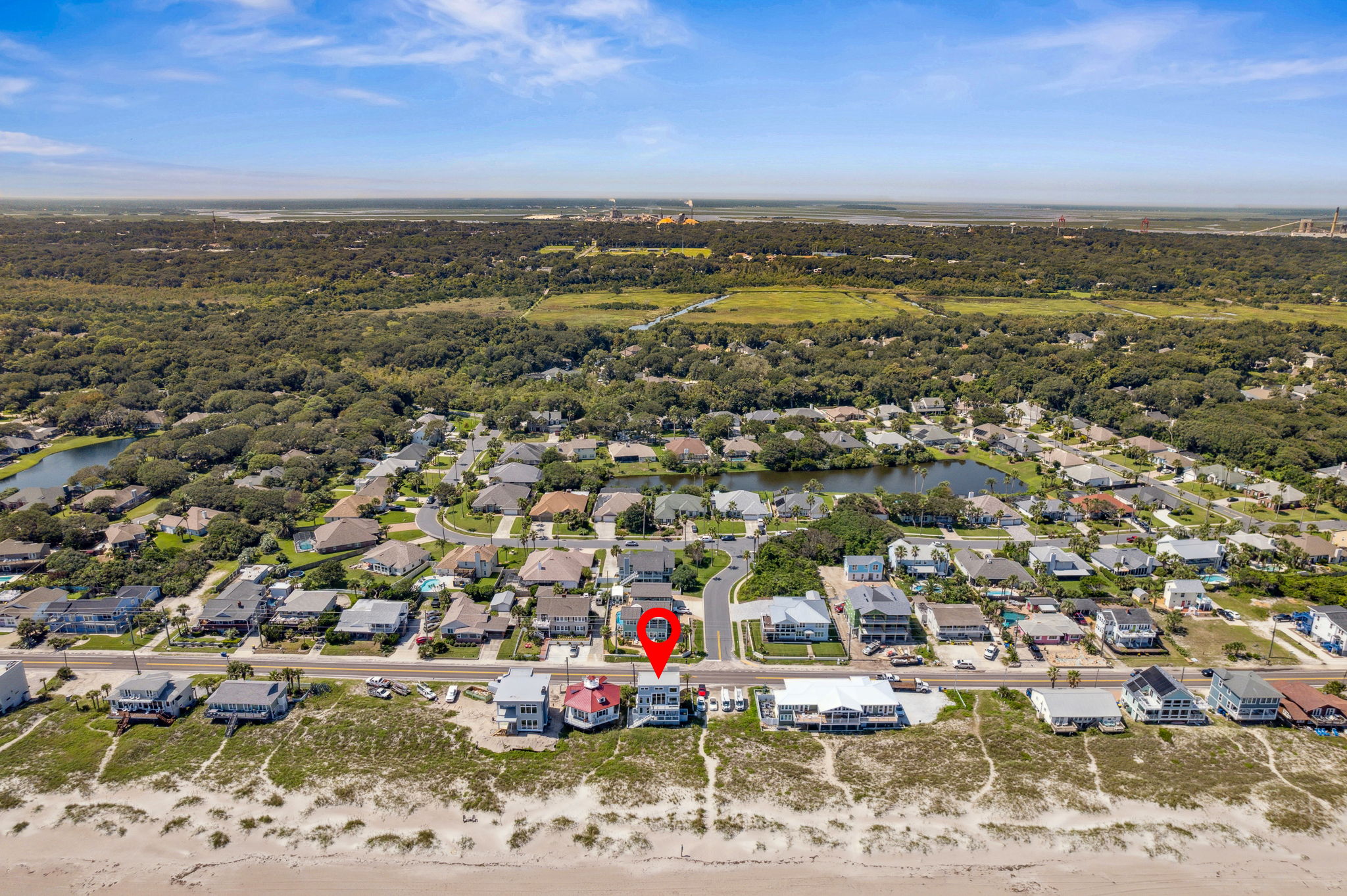 Aerial View to downtown