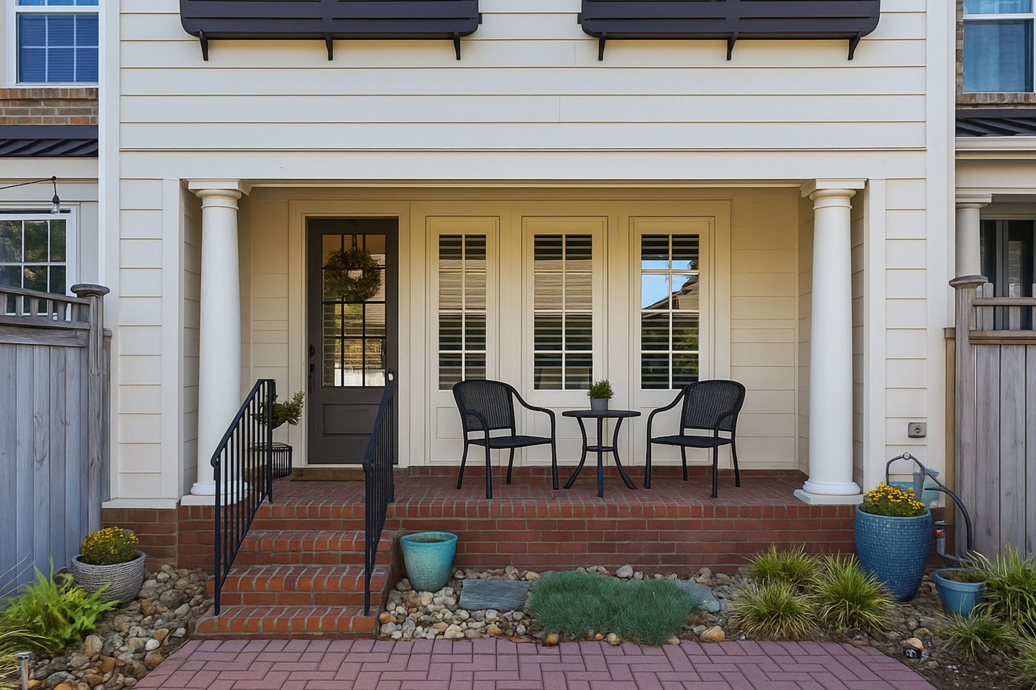 Gorgeous brick front porch