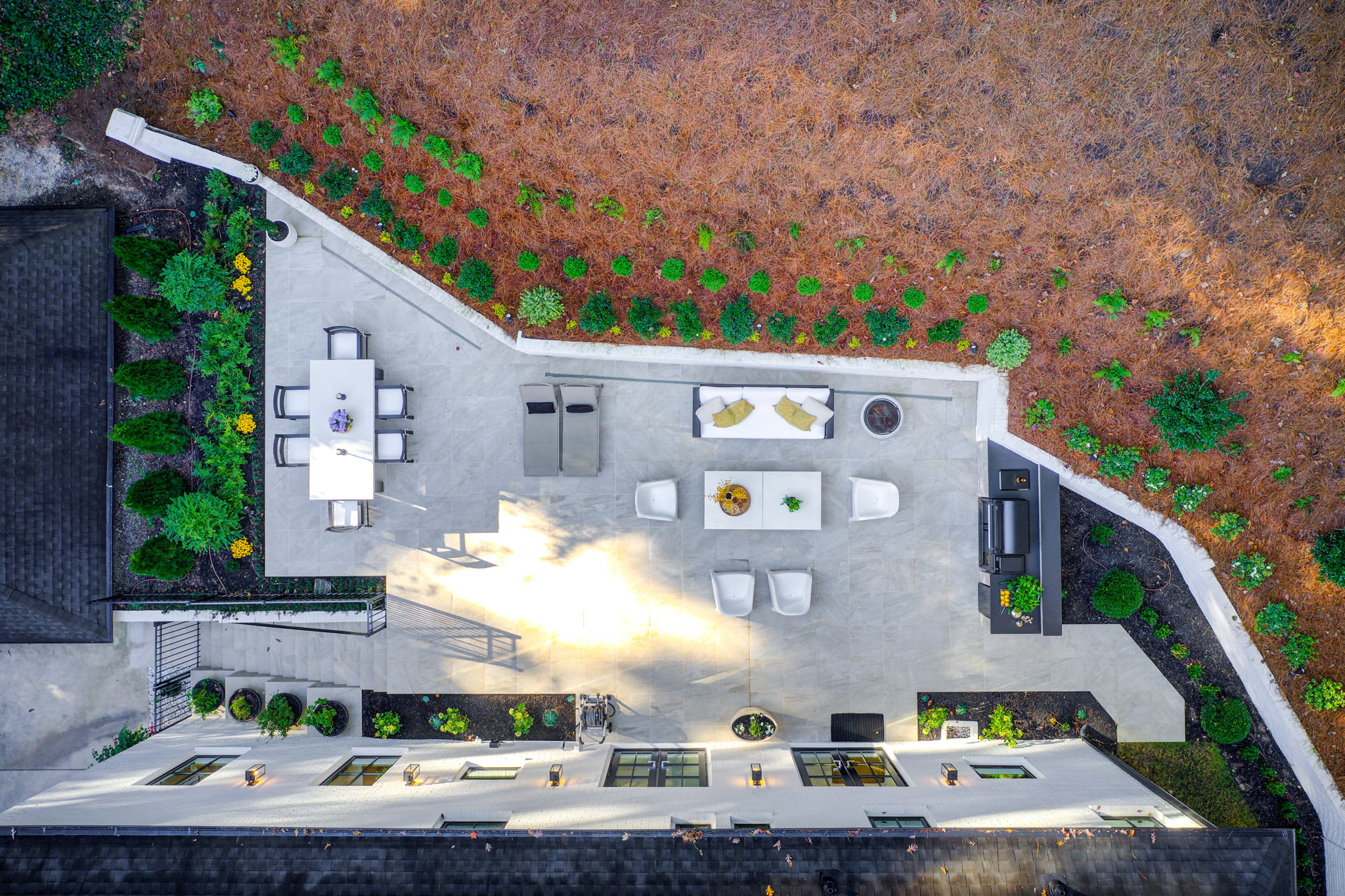 23 Aerial Exterior Back Patio Bird's Eye View