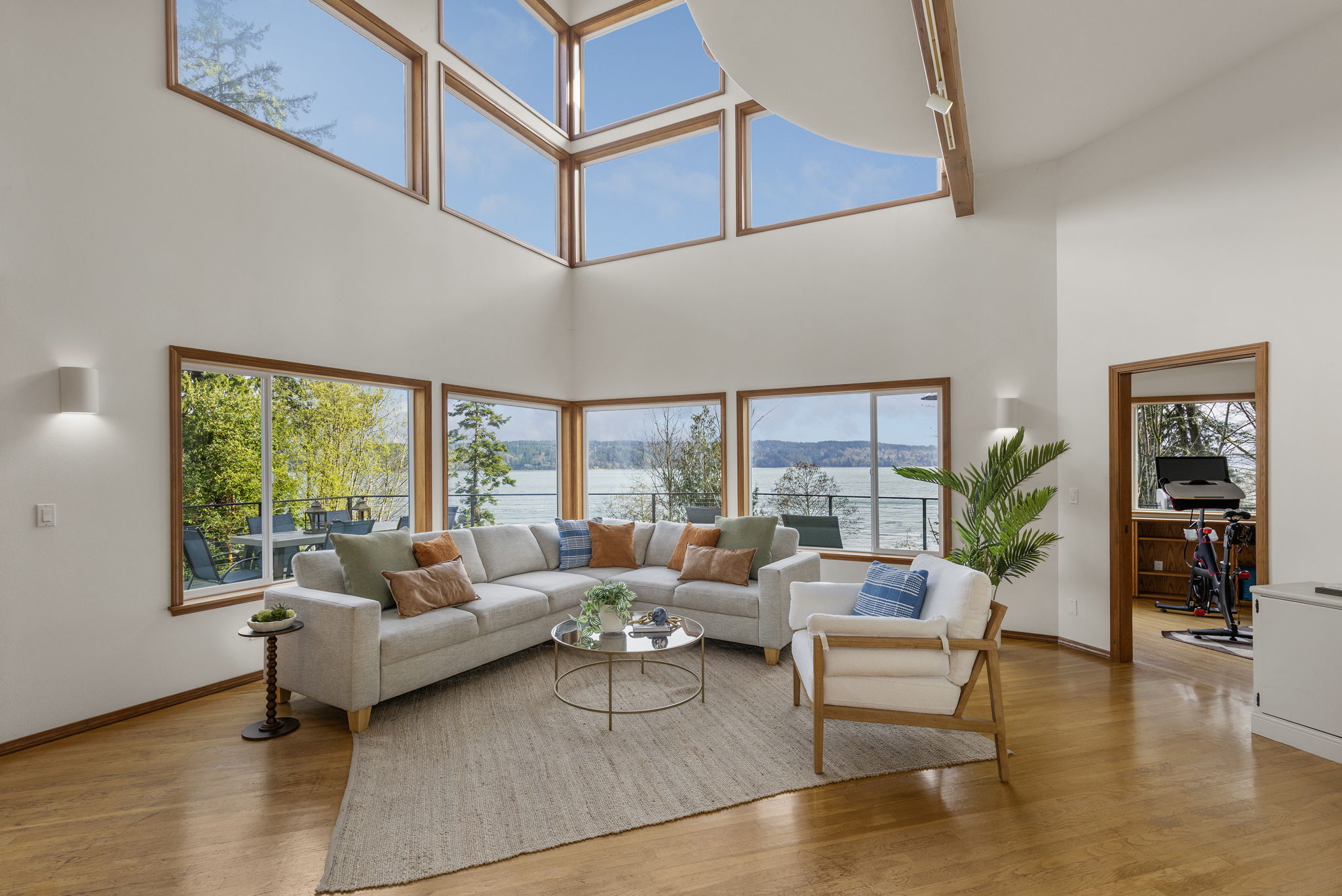 Walls of windows to capture ever changing light and frame the coastal landscape!