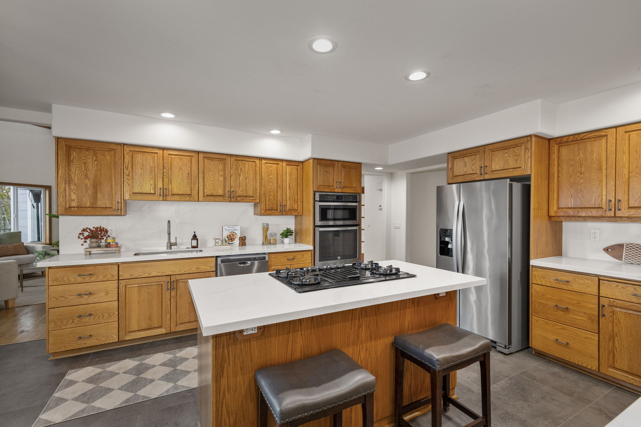 Kitchen...family room to through doorway.