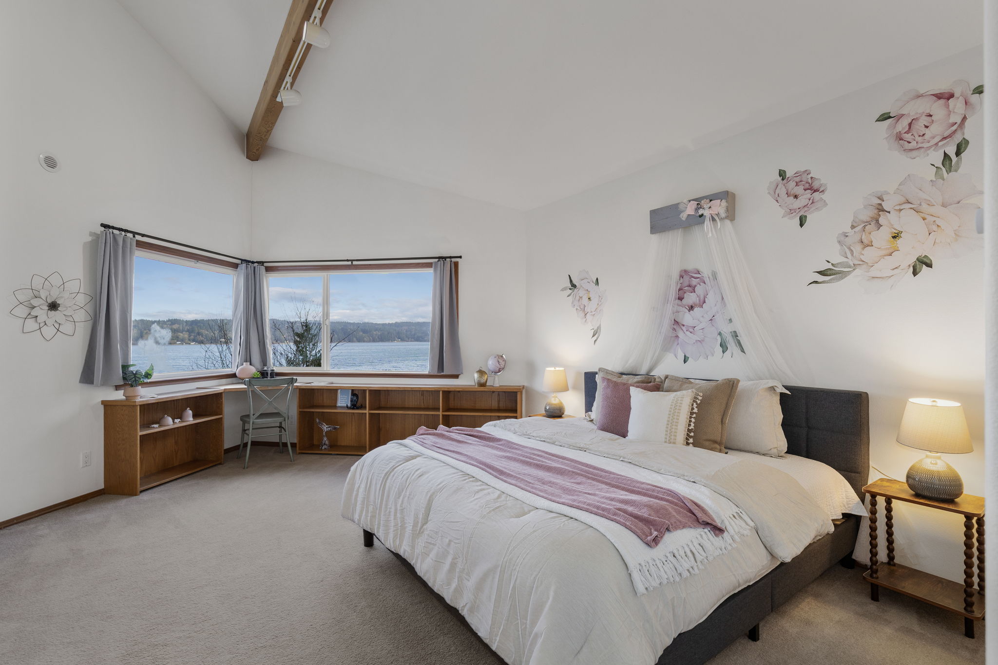 HUGE guest bedroom on upper level...PERFECT views from here too! There is also couple closets AND a loft with ladder...