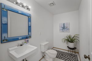 Lower level 1/2 bath...PLENTY of room for tub/shower!