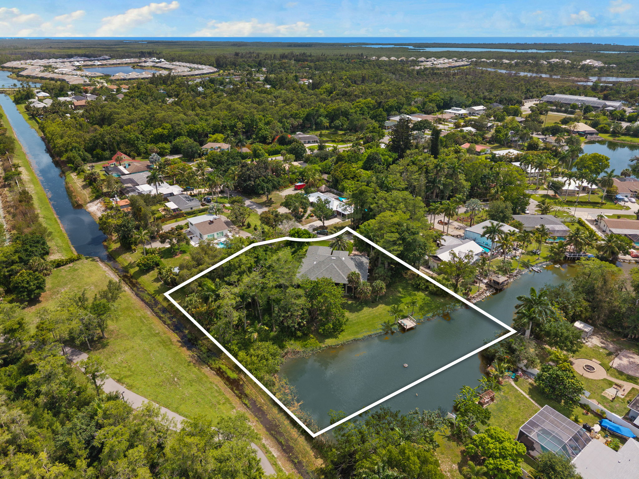 aerial from yard