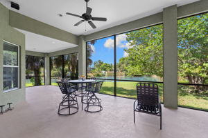 Expansive lanai runs the length of the home