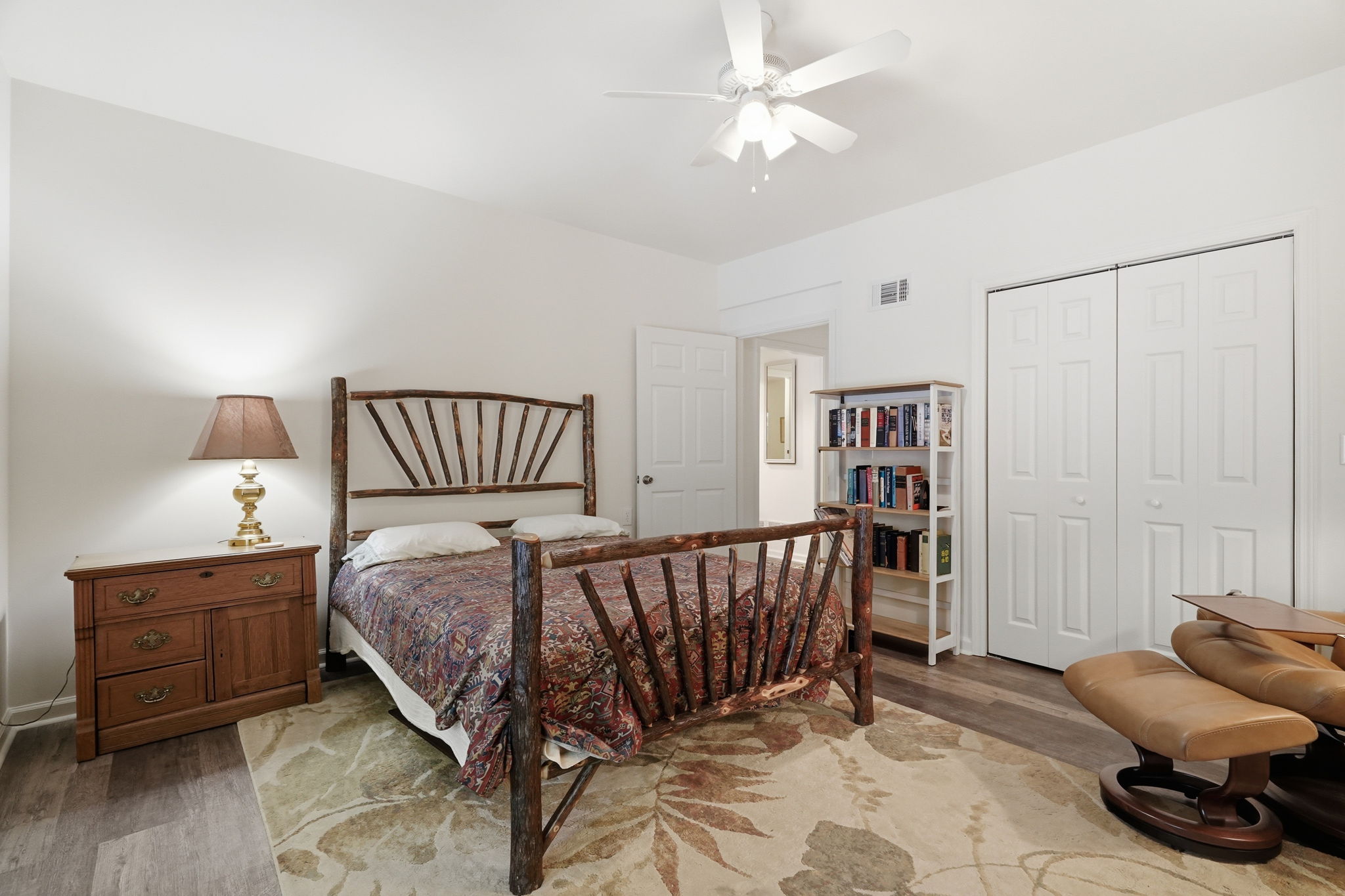 One of two terrace level bedrooms