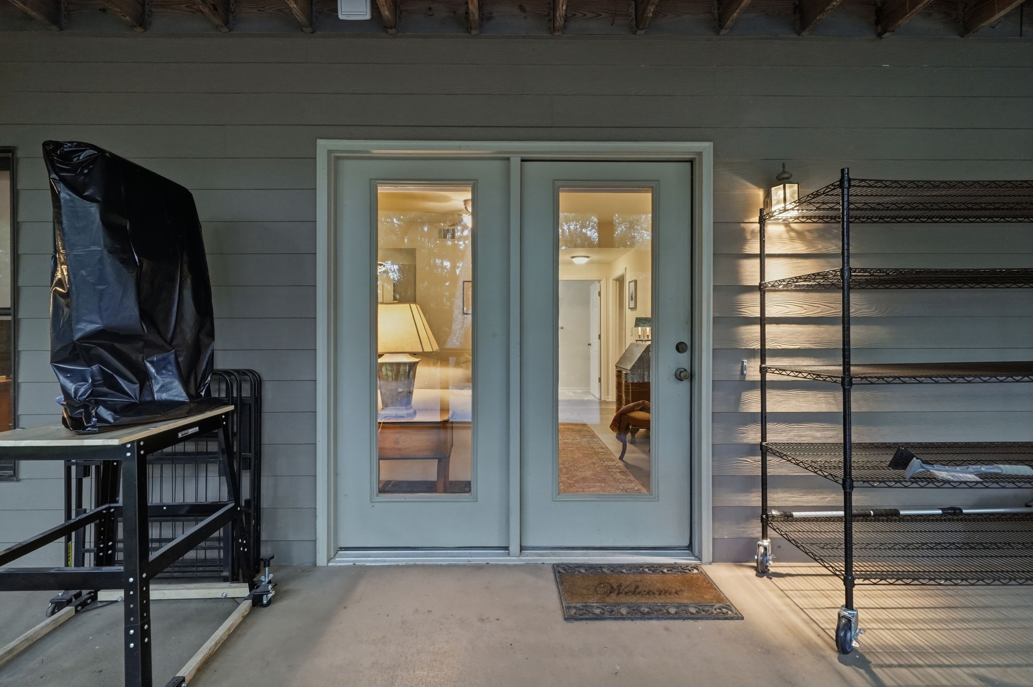 Entrance to terrace level secondary living area