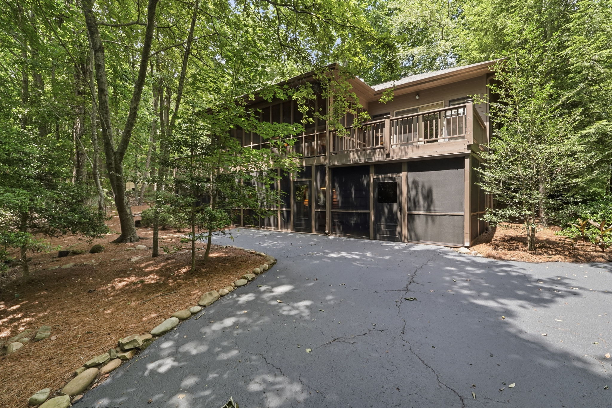 Rear entrance to secondary living on lower level