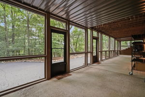 Lower level covered entrance patio