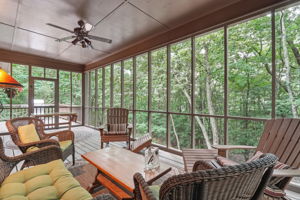 Spacious screened porch
