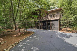 Rear entrance to secondary living on lower level