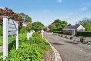 Entry drive to Putnam Park co-ops, an oasis in the heart of Greenwich