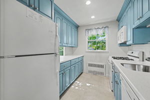 Kitchen has a pass-through