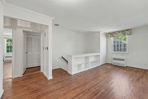 Living/Dining Room, entryway to Primary Bedroom
