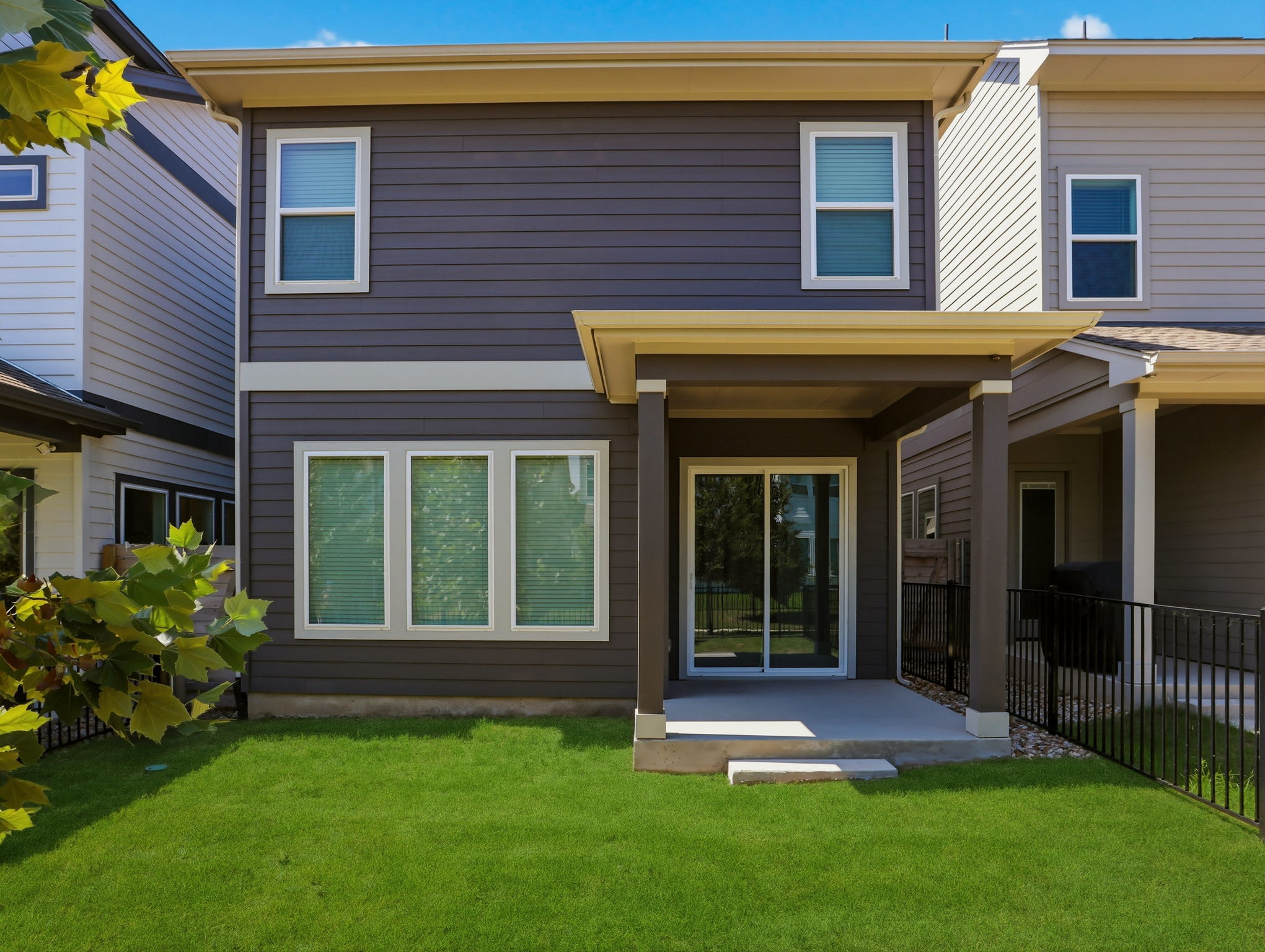 Back Exterior with Extended Covered Rear Porch
